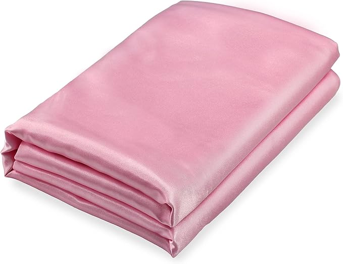 Homiest Pink Satin Twin Sheet by Homiest