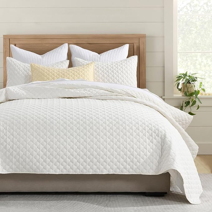 HORIMOTE HOME Cream Quilt King Size, Lightweight Quilt by HORIMOTEHOME