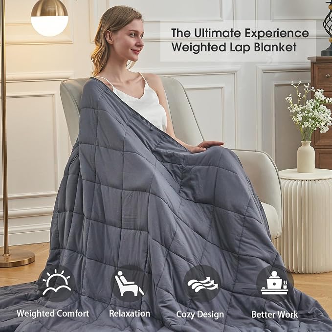 Weighted Blanket for Adults 15lbs, Twin Full Size Cooling Heavy Throw Blanket - Image 4