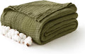 100% Cotton Muslin Blanket 40" x 40", Breathable and Lightweight Cotton Throw by Kozyhvn