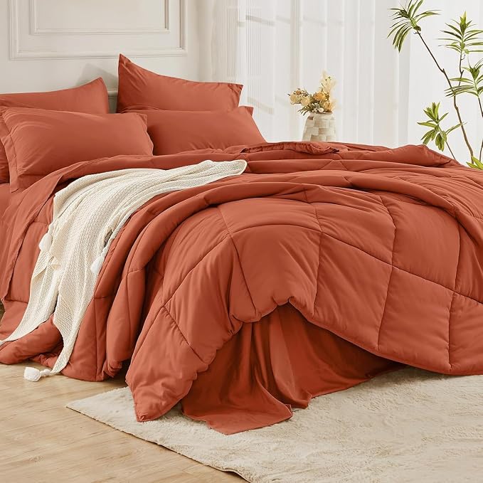 JOLLYVOGUE Full Comforter Set, Ultra-Soft Bed in a Bag Full Size 7 Pieces - Image 8