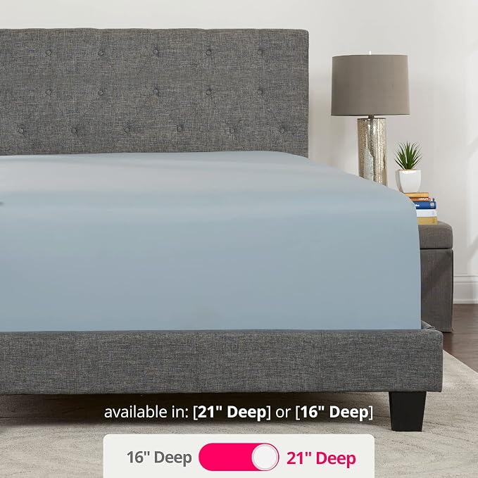DeaLuxe Deep Pocket Twin Fitted Sheet – 17” - Image 3