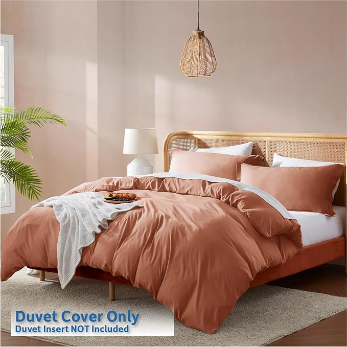 Nestl Rust California King Duvet Cover Sets - Image 2