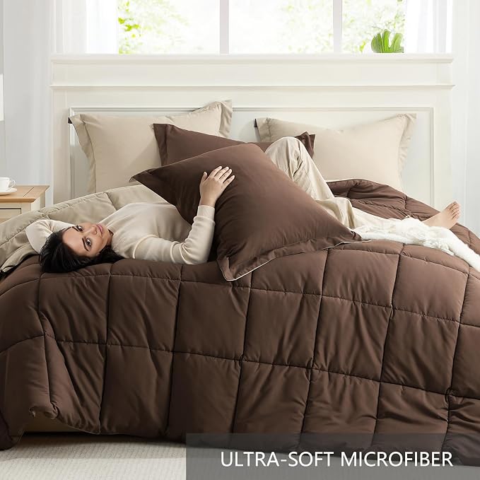 Homelike Moment King Comforter Set, Lightweight Reversible, All Season - Image 5