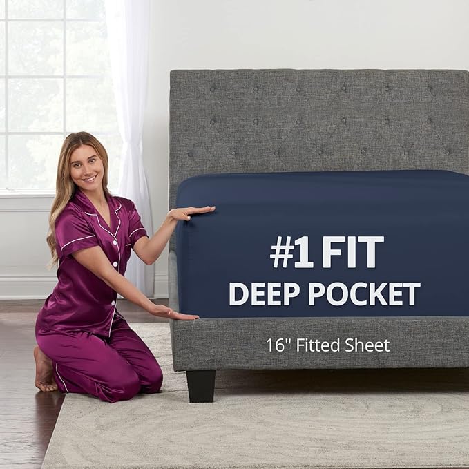 Queen Size Fitted Sheet Only by DeaLuxeBedding