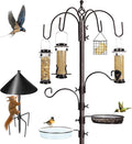 YINGYM 6-Hook Bird Feeding Station Kit Wild Bird Feeder Stand Pole, Mesh Tray by YINGYM