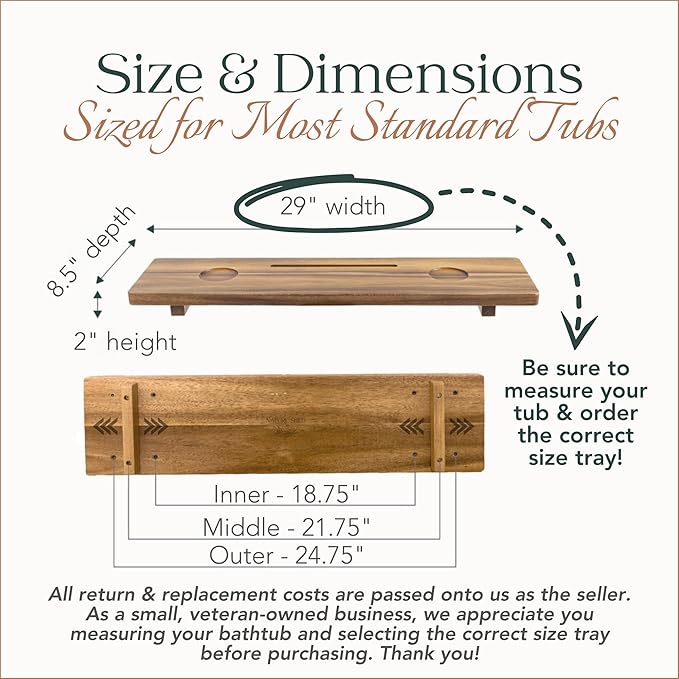 Premium Nature Shed Bathtub Tray - Image 3