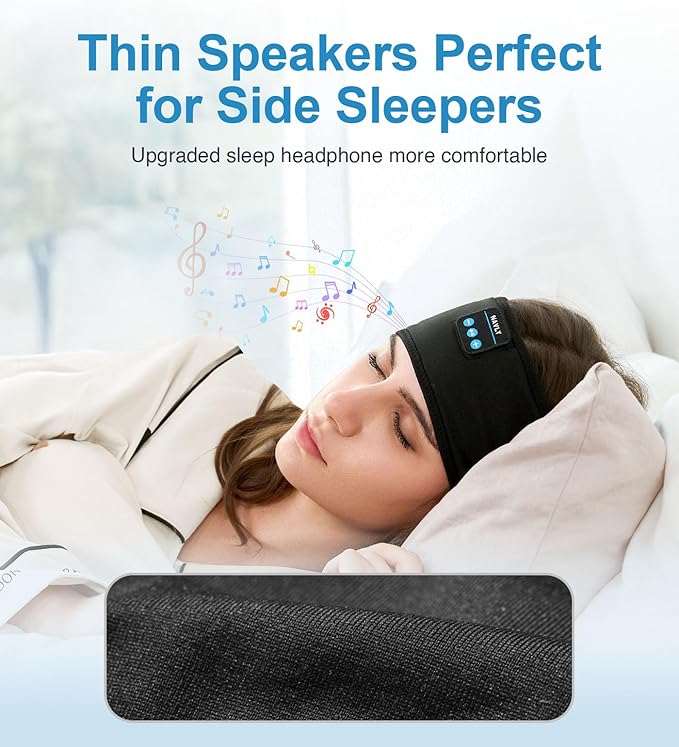 Navly Bluetooth Sports Headband Headphones, 3-in-1 Washable Headband - Image 2