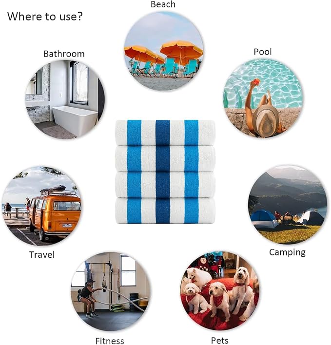 CASA COPENHAGEN Monaco Beach Towels Designed in Denmark Rough and Tough - Image 9
