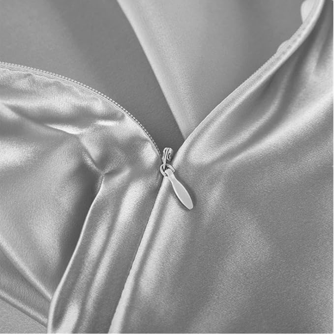 Gray Mulberry Silk Pillowcase King Size - Image 3