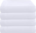 ZPECC Queen Flat Sheet Only 4 Pack, Durable White Top Bed Sheets Hypoallergenic by ZPECC-ABrandThatHasBeenFocusedOnBabyProductsFor18Years