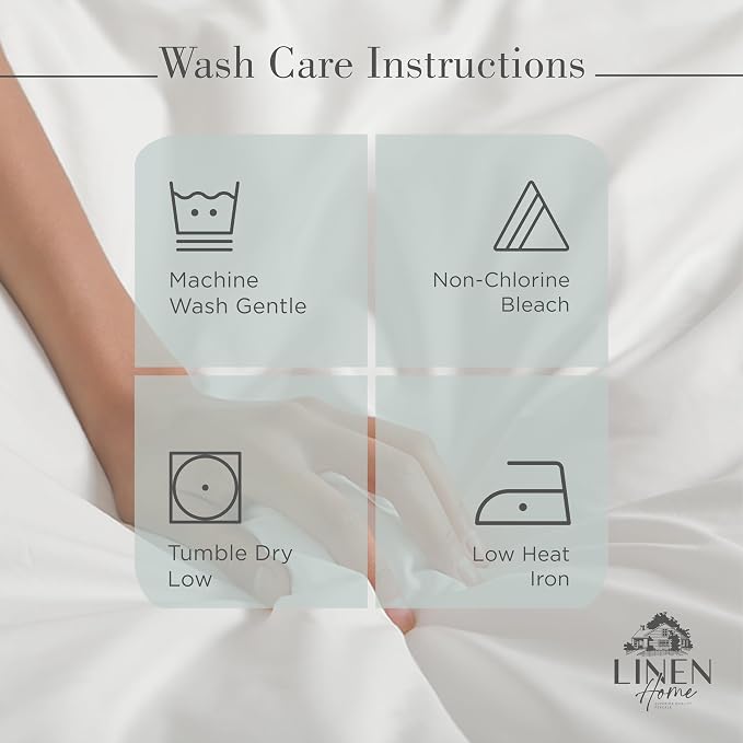 Linen Home 100% Cotton Percale Sheets King Size, Pastel Turk, Deep Pocket - Image 5