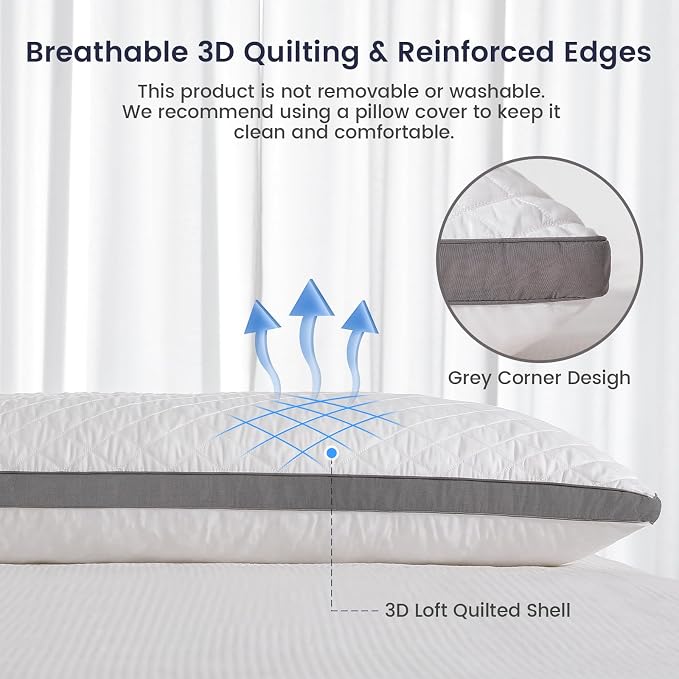 Rainmr Shredded Memory Foam Thick Body Pillow, Breathable Extra-Firm Large - Image 3