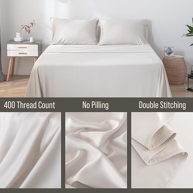 Bella Coterie | Luxury Bamboo Viscose Queen Size Pillowcase Set | 100% - Image 3