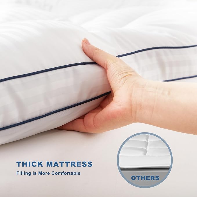 BEDLORE Full Mattress Topper, Thick Pillow Top Pad - Image 7
