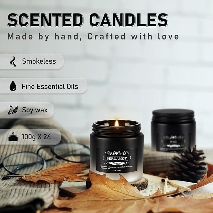 YOROXRG Scented Candles Gifts Set 12 Pack Soy Wax Travel Tin Jar Candles - Image 4