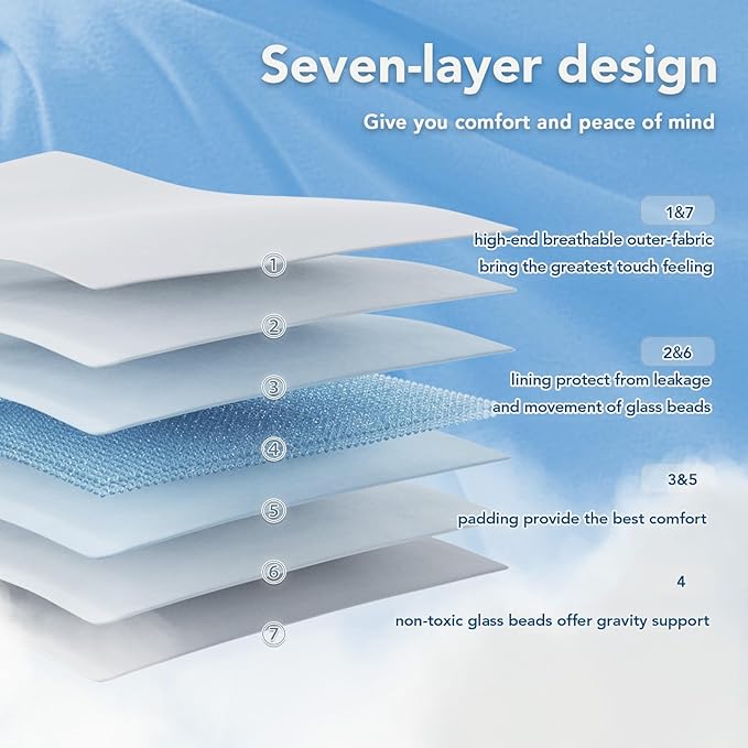Topcee Weighted Blanket Soft Cooling Heavy Blanket Sleeping, Apply to 240-260 - Image 6
