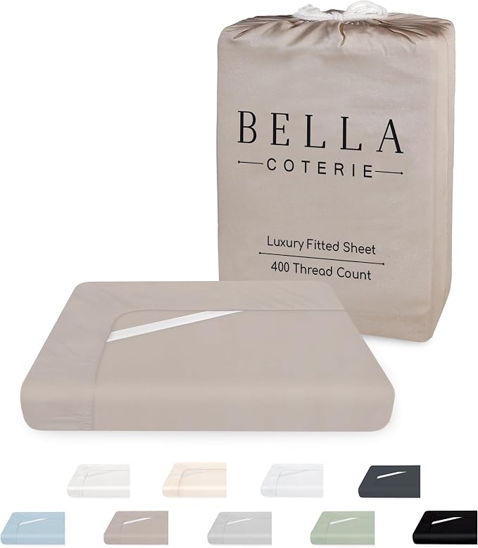 Bella Coterie Cal King Size Fitted Sheet Only | Luxury Bamboo Viscose | 100% by BC