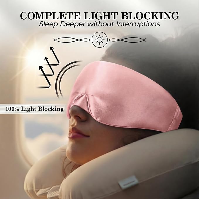 SLEEP SANCTUARY 100% Pure Mulberry Silk Sleep Mask - Image 3