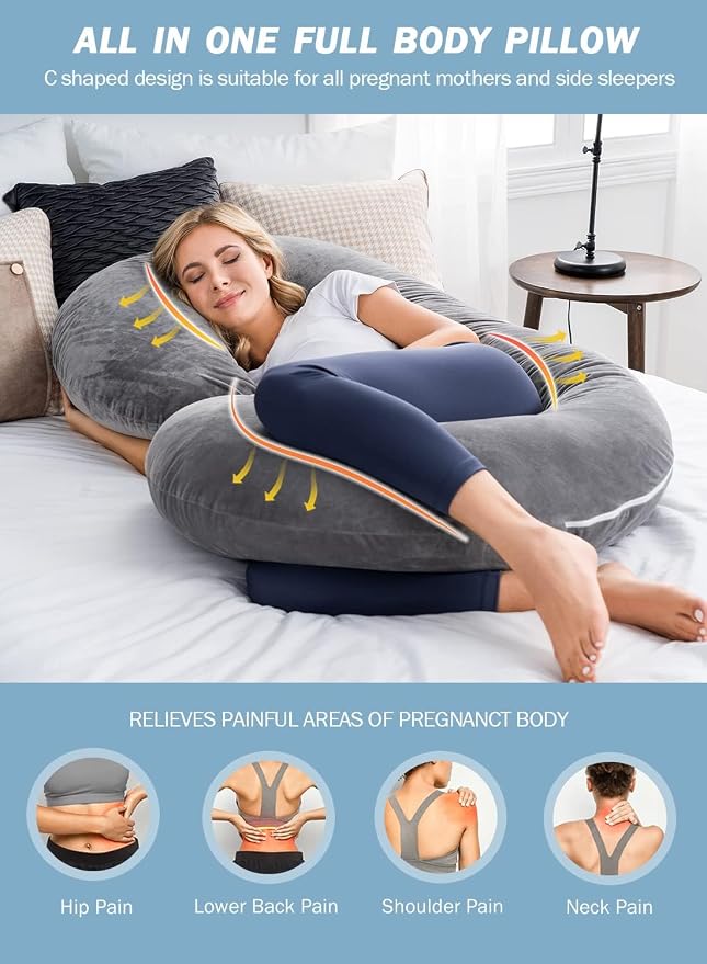 INSEN Pregnancy Pillow for Sleeping, Maternity Pillow - Image 4