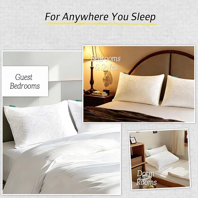 BETU Standard Pillow, Cooling Shredded Memory Foam Pillow - Image 9