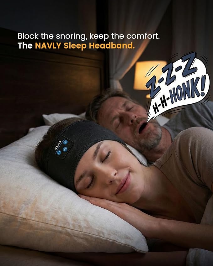 Navly Sleep Headphones for Side Sleepers, Washable Bluetooth Headband - Image 5