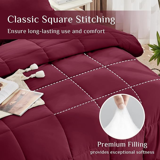 JOLLYVOGUE California King Comforter Set, Ultra-Soft Bed in a Bag Cal King Size - Image 3