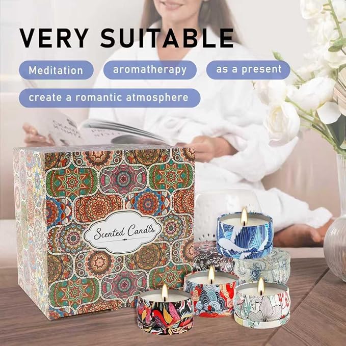 Scented Candles Gifts Set 36 Pack Soy Wax Travel Tin Jar Candles - Image 6