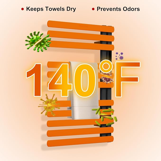 Electric Towel Warmer Rack, Heating Towel Warmer, Timer & Temperature Control - Image 3