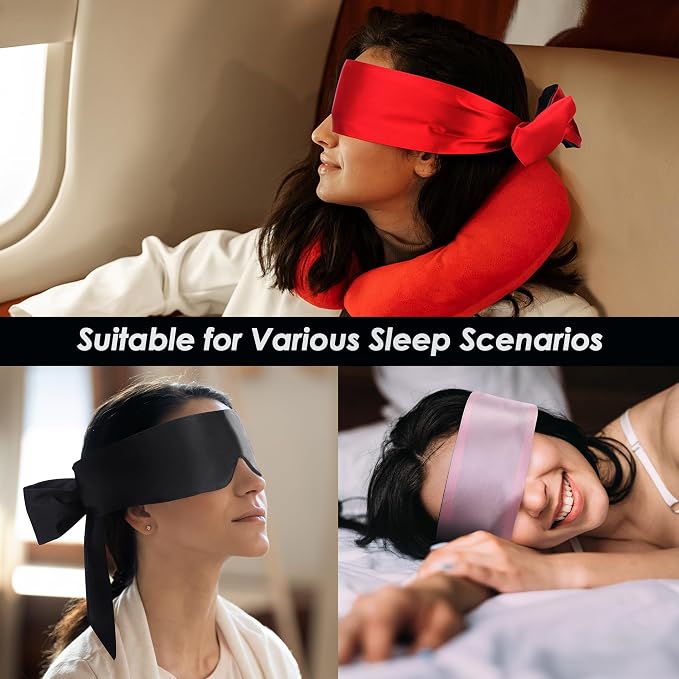 FRESHME 2pc Satin Sleep Mask - Image 5