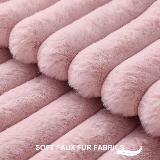 Pallene Faux Fur Plush Lumbar Throw Pillow Covers 12x20 Set of 2, Luxury Soft - Image 2