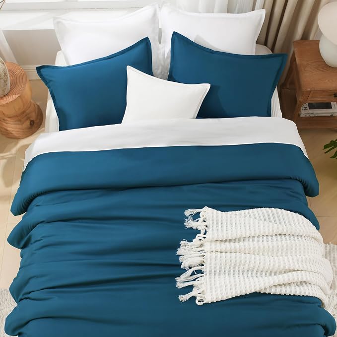 Litanika Comforters Teal Oversized King Size, 3 Pieces Lightweight Solid - Image 8