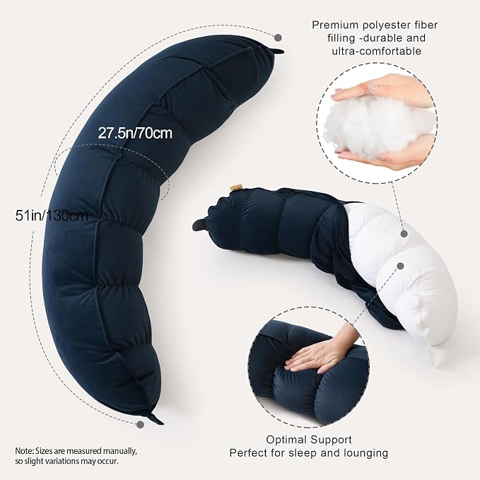 Peallow – Long Round Body Pillow - Image 3