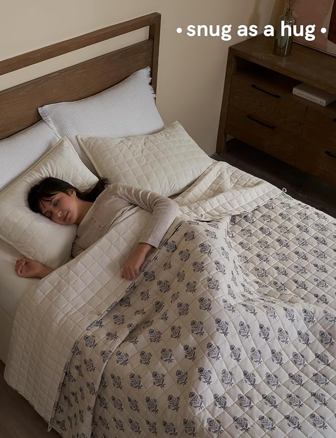YnM 17lbs Weighted Blanket for Adults, Linen Heavy Bed Throw Blanket - Image 3
