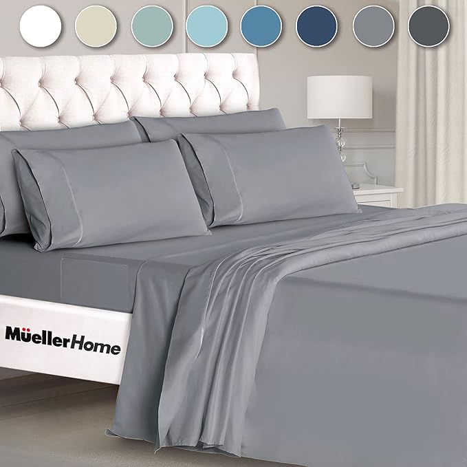 Mueller UltraTemp King Size Sheets Set – 6 Piece Premium Bedding, Silky Soft - Image 9