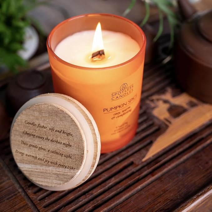 Pumpkin Spice Candle 9.7 oz: 55 Hrs Burn Time - Image 5