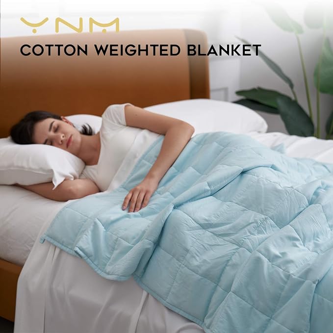 YnM Weighted Blanket, Heavy 100 Percent Oeko-Tex Certified Cotton Material - Image 2