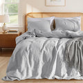 LBRO2M 100% France Linen Duvet Cover Set Cal King Size 3 Pcs Flax Comforter by LBRO2MBedding
