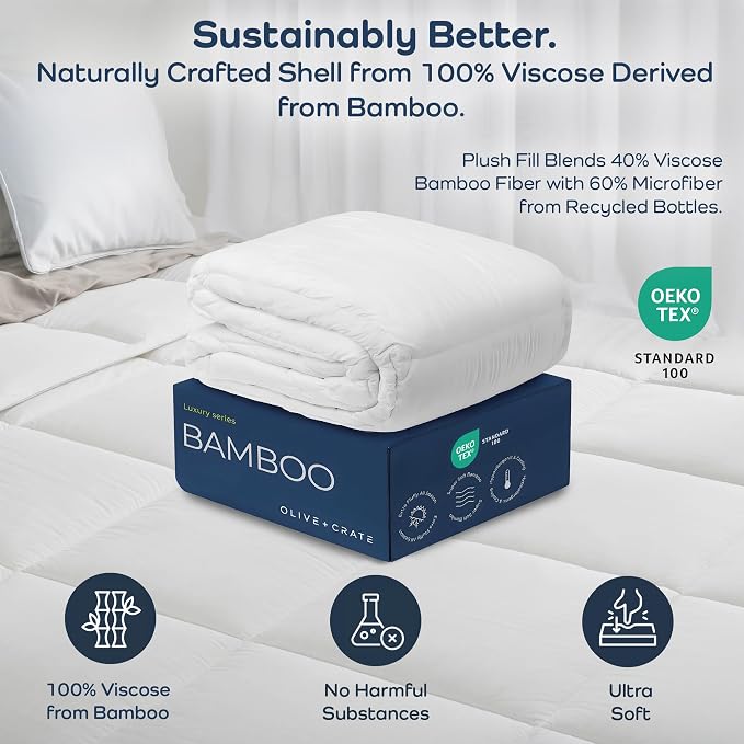 Olive + Crate Cooling Oversize King Size Comforter - Image 3
