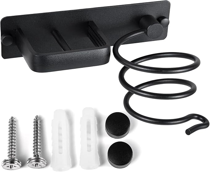 YUET Hair Dryer Holder Hairdryer Station Wall Mounted Shelf Bracket by YUETforlife