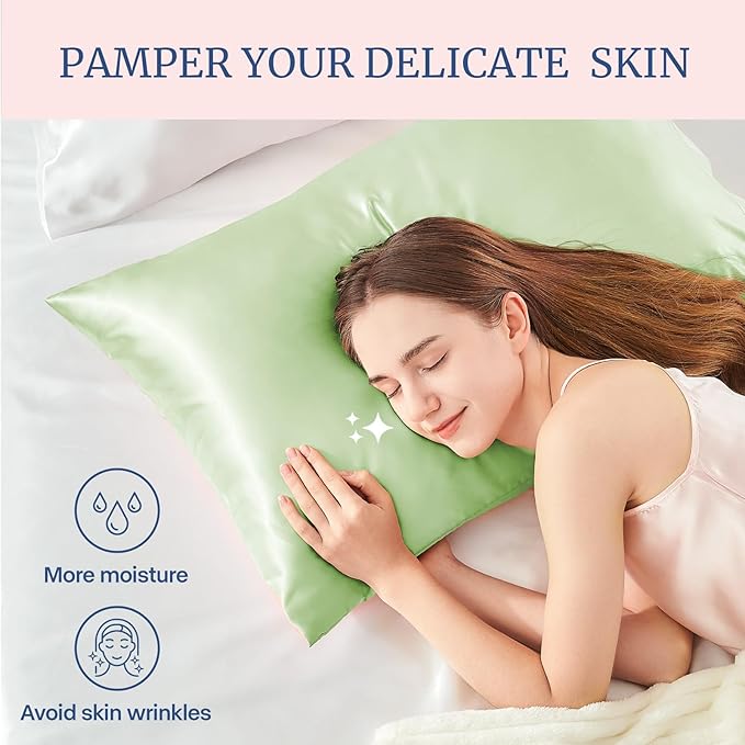 BEDELITE Satin Pillowcase for Hair and Skin, Super Soft and Cooling Similar to - Image 3