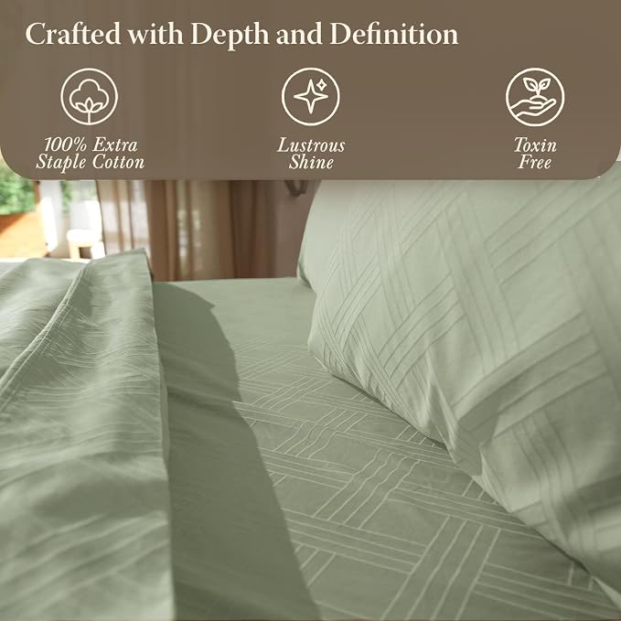 Threadmill King Size Sheets for King Mattress | 800 Thread Count Jacquard - Image 6