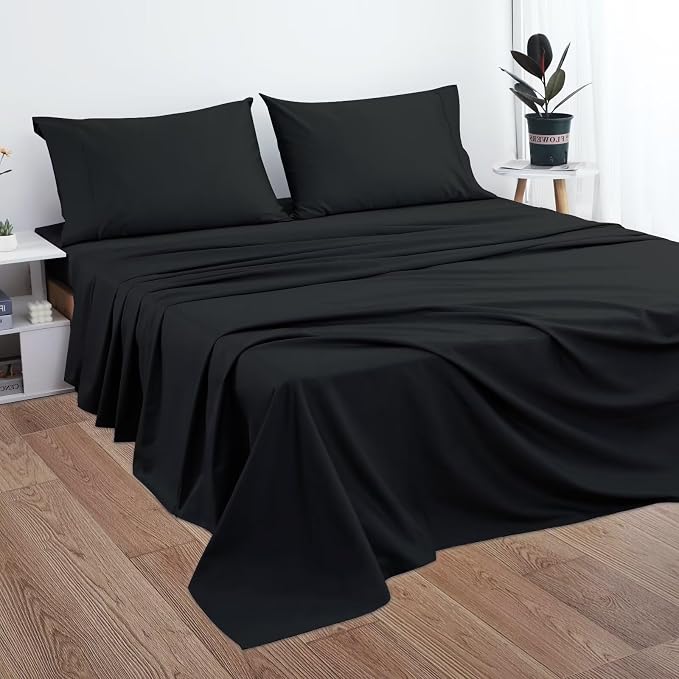 2-Pack Cotton Full Flat Sheet Only, 600 Thread Count 100% Egyptian Cotton Top - Image 5