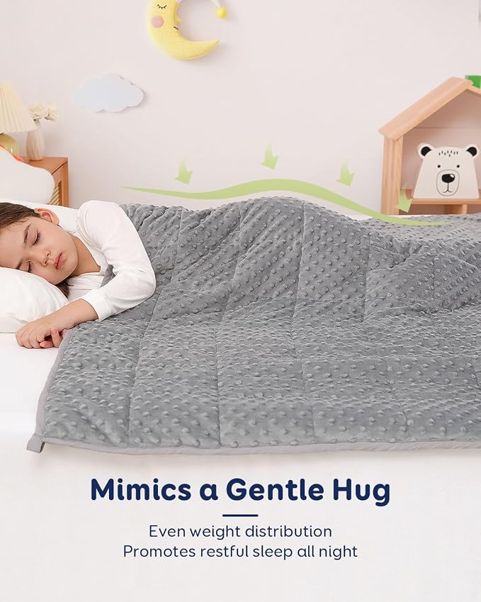 Kivik Weighted Blanket 7lbs, Small Minky Dotted Blankets, Soft Heavy Blanket - Image 2