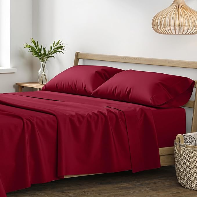 XOOX Linen 100% Egyptian Cotton Sheets California King Size by XOOXLinen