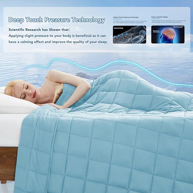 Topcee Weighted Blanket for Adults Queen Size Soft Cooling Heavy Blanket - Image 3