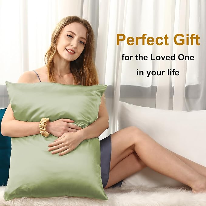Ravmix Silk Pillow Cases with Zipper, 21momme Mulberry Silk Pillowcase - Image 8