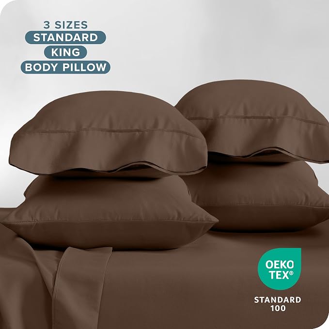 Bare Home Microfiber 4 Pack Standard/Queen Pillowcases - Image 6