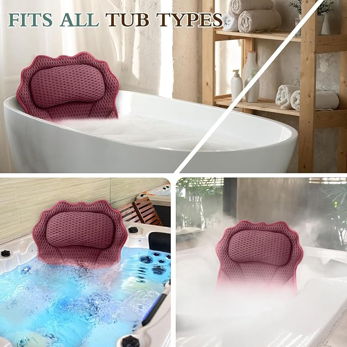 Bath Pillow RUVINCE Ergonomic Luxury Bathtub Pillow - Image 6