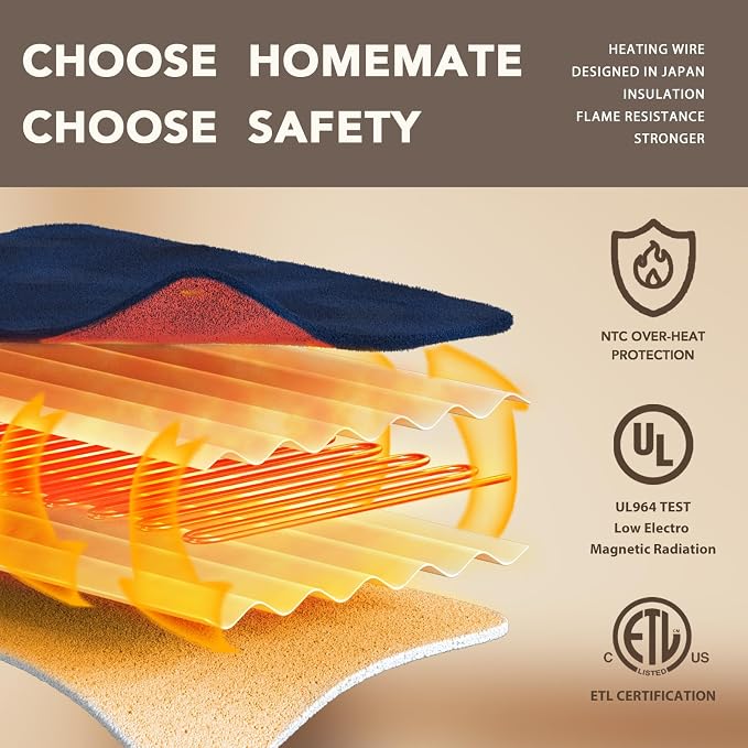 Homemate Electric Heated Blanket Twin Size - Image 3